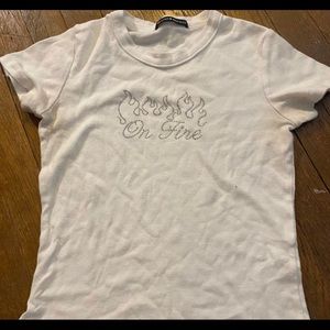 Cute Rhinestone Brandy Melville Tee